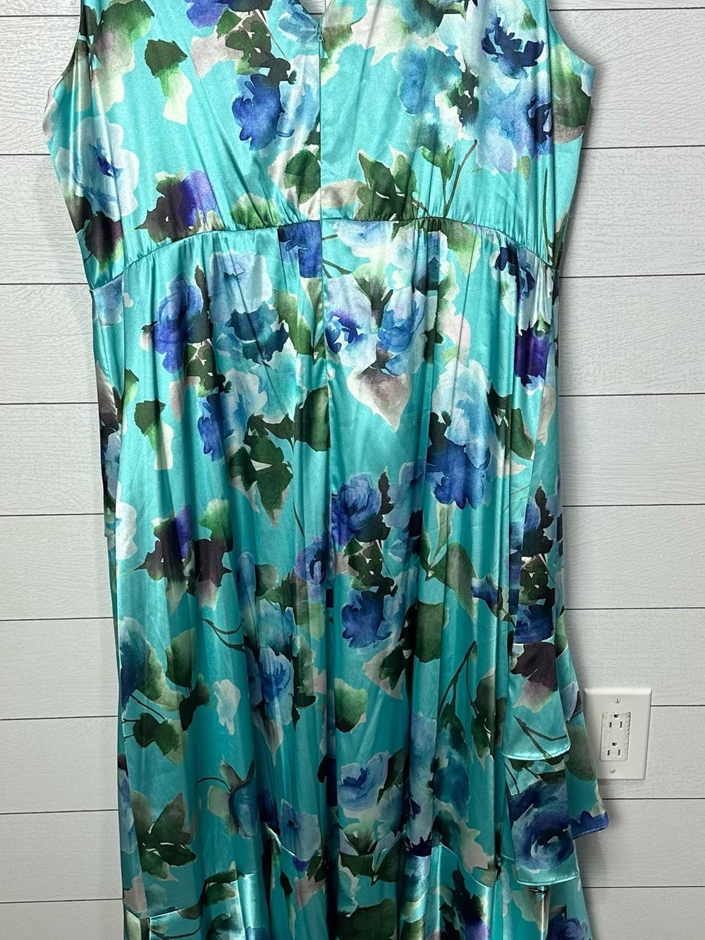 NWT Eliza J Teal Multi Ruffled Dress Size 20W - Picture 10 of 16